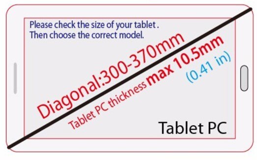 universal tablet mount enclosure for 7-13" tablet with locks and keys table display: for 10.1-13 inch