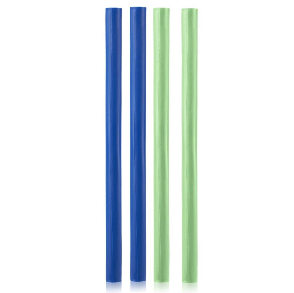 4Pcs Milieuvriendelijke Herbruikbare Rietjes Eetwaren Siliconen Draagbare Final Huishoudelijke Rietjes Keuken Bar Drinkware Persoonlijke Stro: Default Title