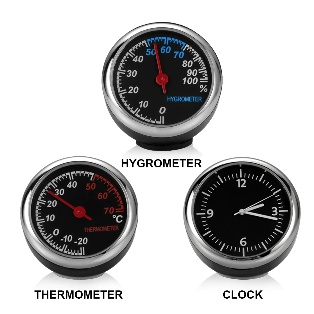 Mini bil bil digital klokke auto klokke bil termometer hygrometer dekorasjon ornament klokke i bil tilbehør