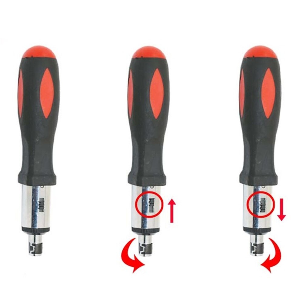 Two-way Ratchet Screwdriver Kit with Universal Flexible Shaft 9Pcs Screwdriver Bits Connected Rod Magnetizer Hand Tools