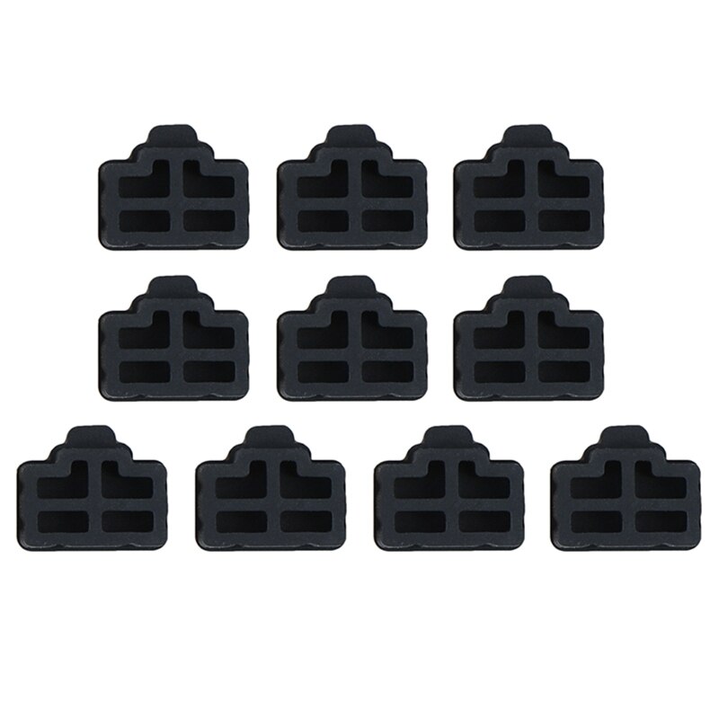 100Pcs Black Ethernet Hub Port RJ45 Anti Dust Cover Cap Protector Plug for RJ45 Female Jack