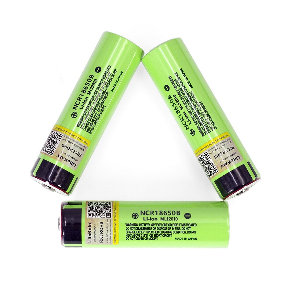 1-20PCS Liitokala original NCR18650B 3.7V 3400mAh 18650 rechargeable lithium battery for flashlight battery Bonus cap