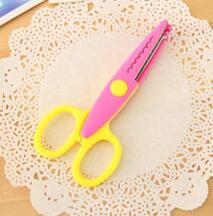 Tijeras de encaje DIY, herramientas de papel para álbum de recortes, decoración diaria, tijeras de seguridad, selección de 6 estilos, 1 ud.: E
