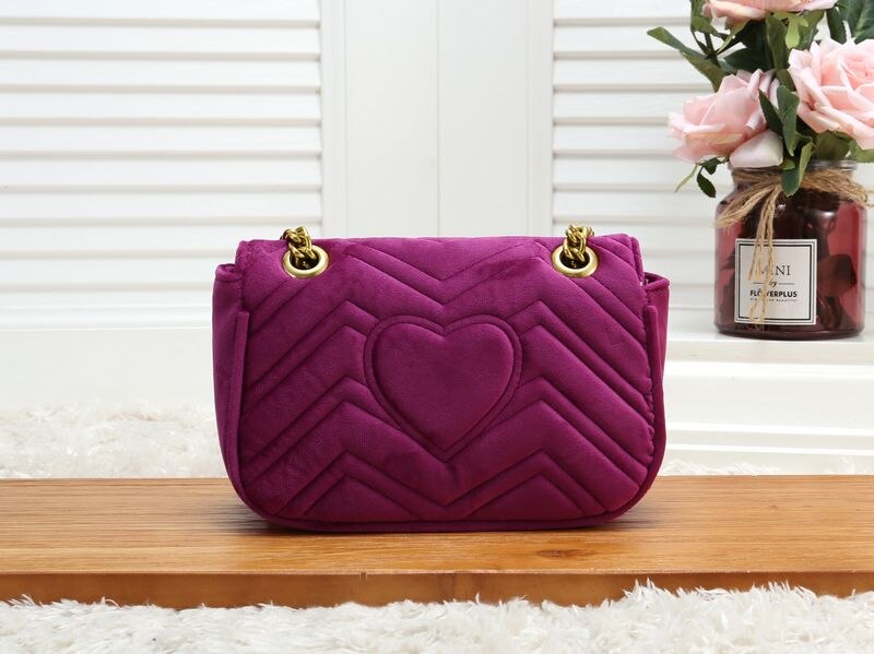 pleuche single shoulder bag 22-27 cm women handbag best-selling brand messenger bag: Purple  / 27cm