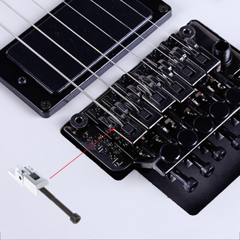 6 Saddles Guitar Bridge with String Lock Screws Replacement Parts