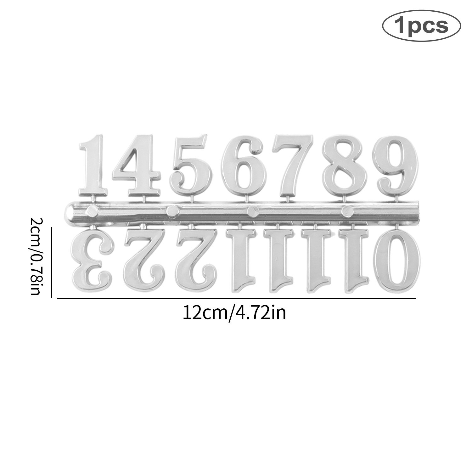 Clock Numerals Arabic Roman Number Restore Clock Numerals Accessories DIY Epoxy Resin Clock Molds Accessories: green