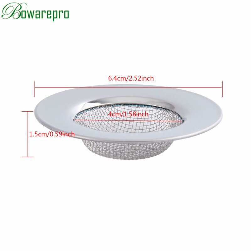 Bowarmpro – filtre d&#39;évier en acier inoxydable, trou de vidange, accessoires de cuisine: 64mm