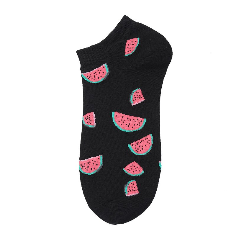 Calcetines bonitos de algodón para hombre, calcetines tobilleros cortos coloridos e informales con números geométricos de fruta, maíz y cerveza,: Naranja