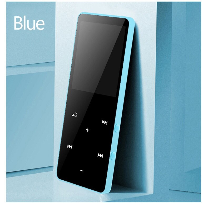 Reproductor de MP3 sin pérdidas con Bluetooth 5,0, pantalla táctil OLED, efecto de sonido 6D, repetición, Radio FM, E-Book, grabadora de música MP4: Blue / 16 GB