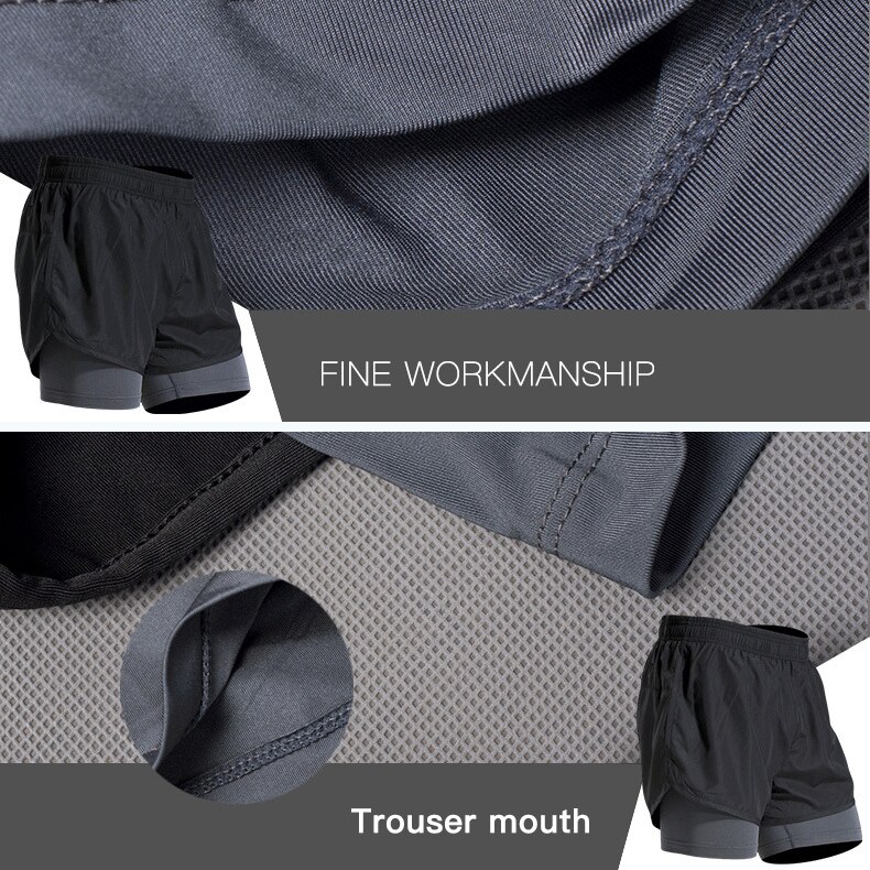 Queshark quick dry løbeshorts anti-sved elastik træning fitness yoga sport korte bukser gym crossfit sweat shorts m -4xl