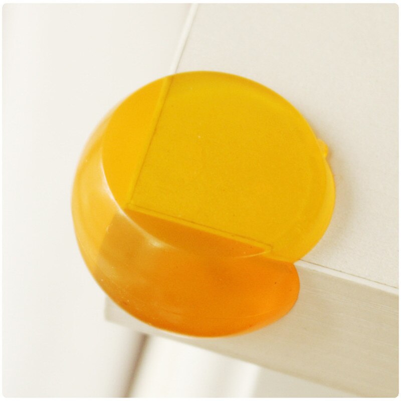 10PCS Anti Collision Table Angle The Candy Colors Transparent Safety Anti Collision Table Angle TRQ0669: yellow