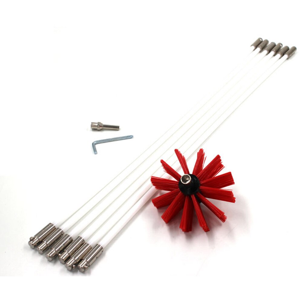 Portable multifonction de brosse de balayage de cheminée Flexible avec la tête de rechange pour le Restaurant à la maison de nettoyage de poêle de tuyau de cheminée