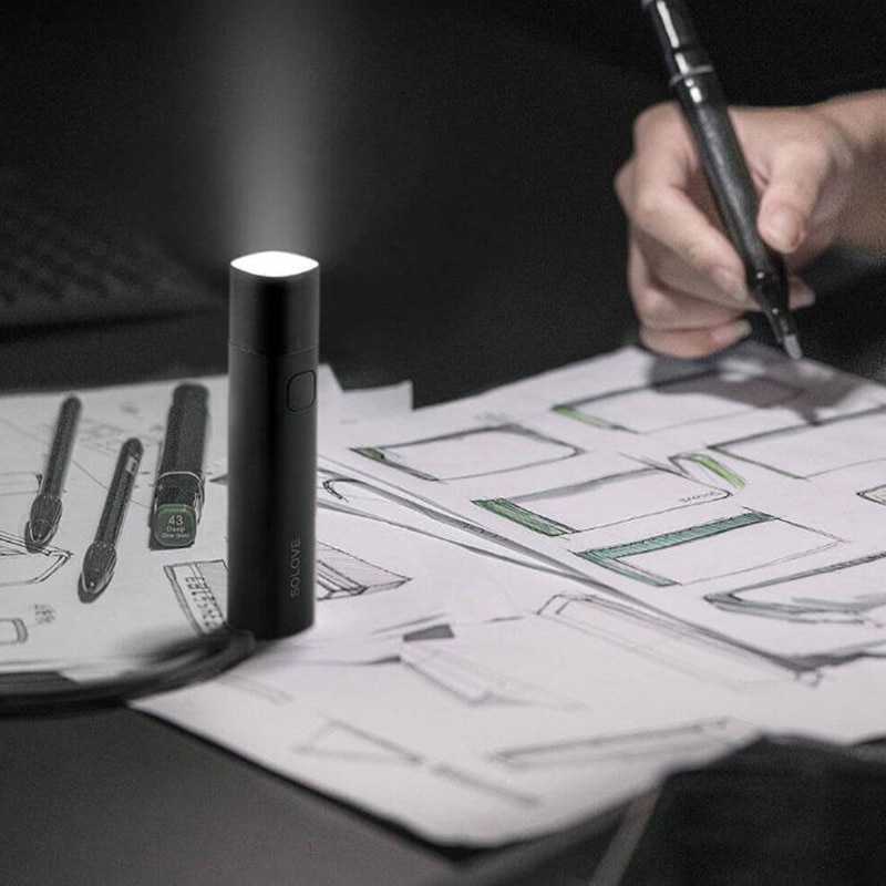 Youpin SOLOVE Taschenlampe X3 USB Typ-C Wiederaufladbare Elektrische Taschenlampe Helligkeit EDC Taschenlampe 3000mAh Energie Bank Mini LED taschenlampe