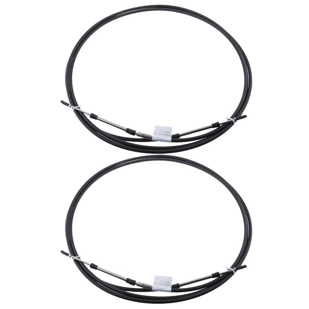 2pcs Black Throttle Shift Remote Control Box Cable for Yamaha Outboard 13 FT