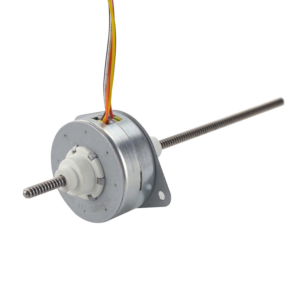 Permanent Magnet Motor Φ35x17.5mm PM Non-Captive Linear Stepper Motor 0.46A Lead 1.22mm/0.047" Lead Screw Length 139.7mm