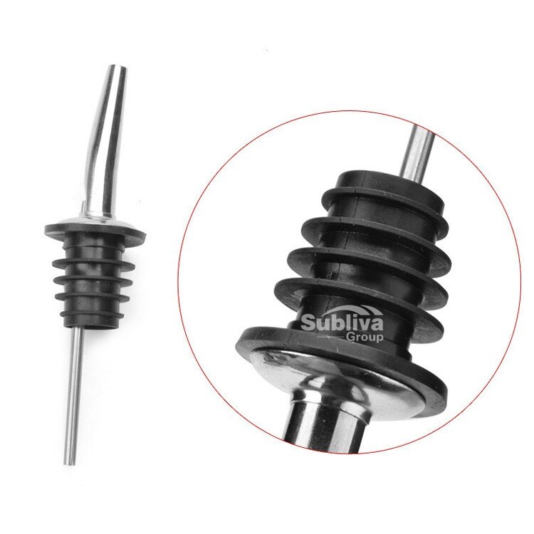 Free Flow Stainless Steel Liquor Bottle Speed Pourers with Tapered Spout Set of 12 Bar Accessories Bar Tools