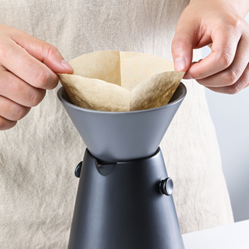 Ceramic Household Hand Drip Coffee Set with Filter V60 Drip Brewing Device Material Sharing Coffee Pot with Separate Stand