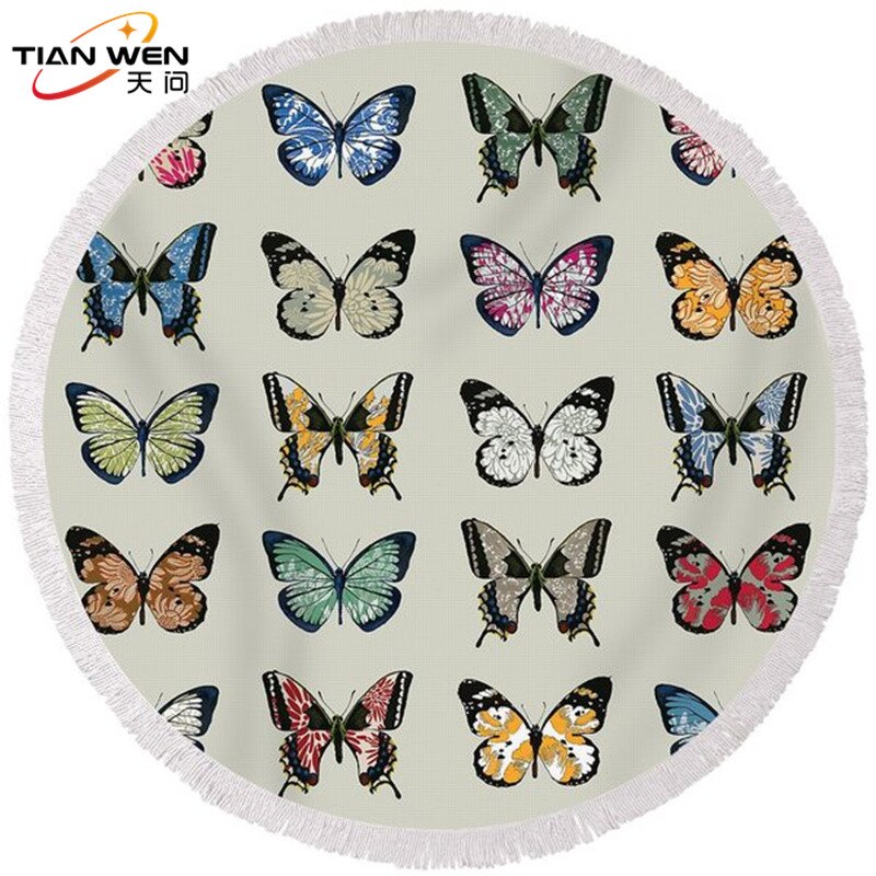 Mandala terra microfibra redonda toalha de praia flor indiana borlas grosso serviette rápida comprimido toalha tapeçaria tapete yoga: 3