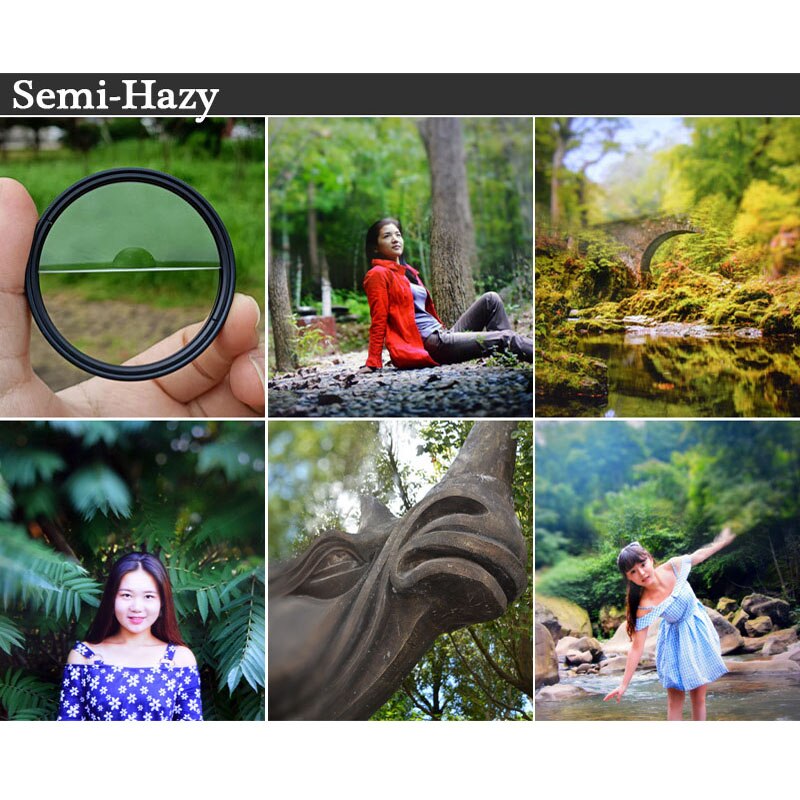 Knightx semi-nebuloso prisma filtro 49 52 55 58 62 67 72 77 mm uv cpl borrão acessórios fotografia objeto variável slr fx lente dslr