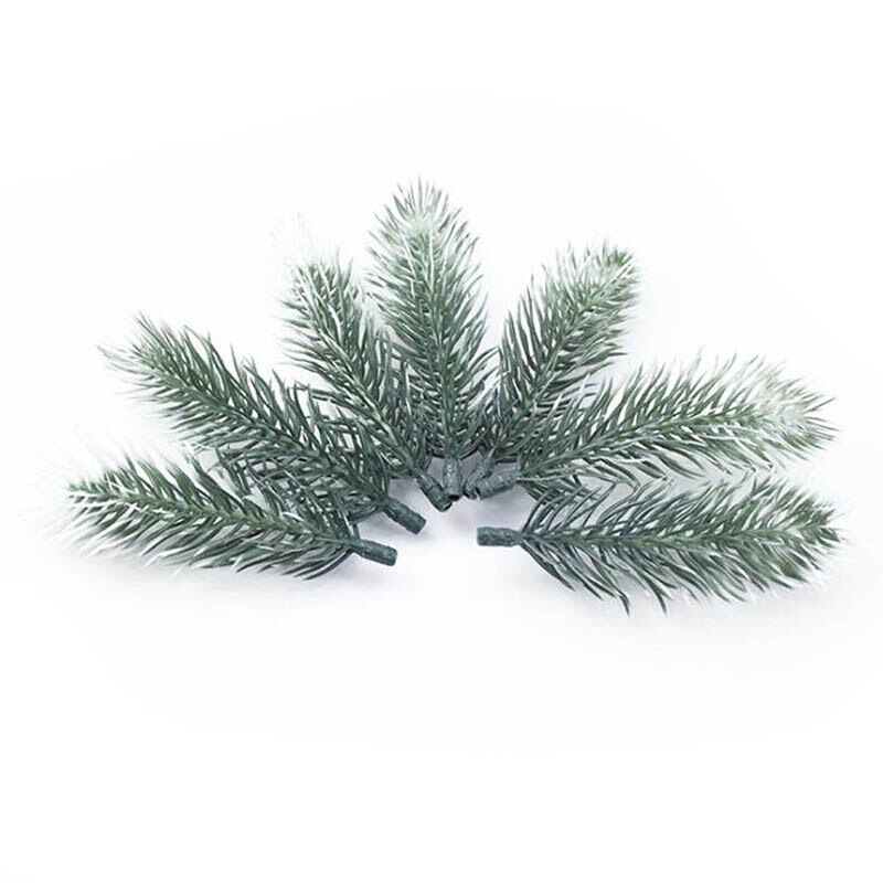 20Pcs Plastic Dennennaalden Woondecoratie Accessoires Kerst Guirlande Materiaal Scrapbooking Wedding Kunstplanten S/M/L