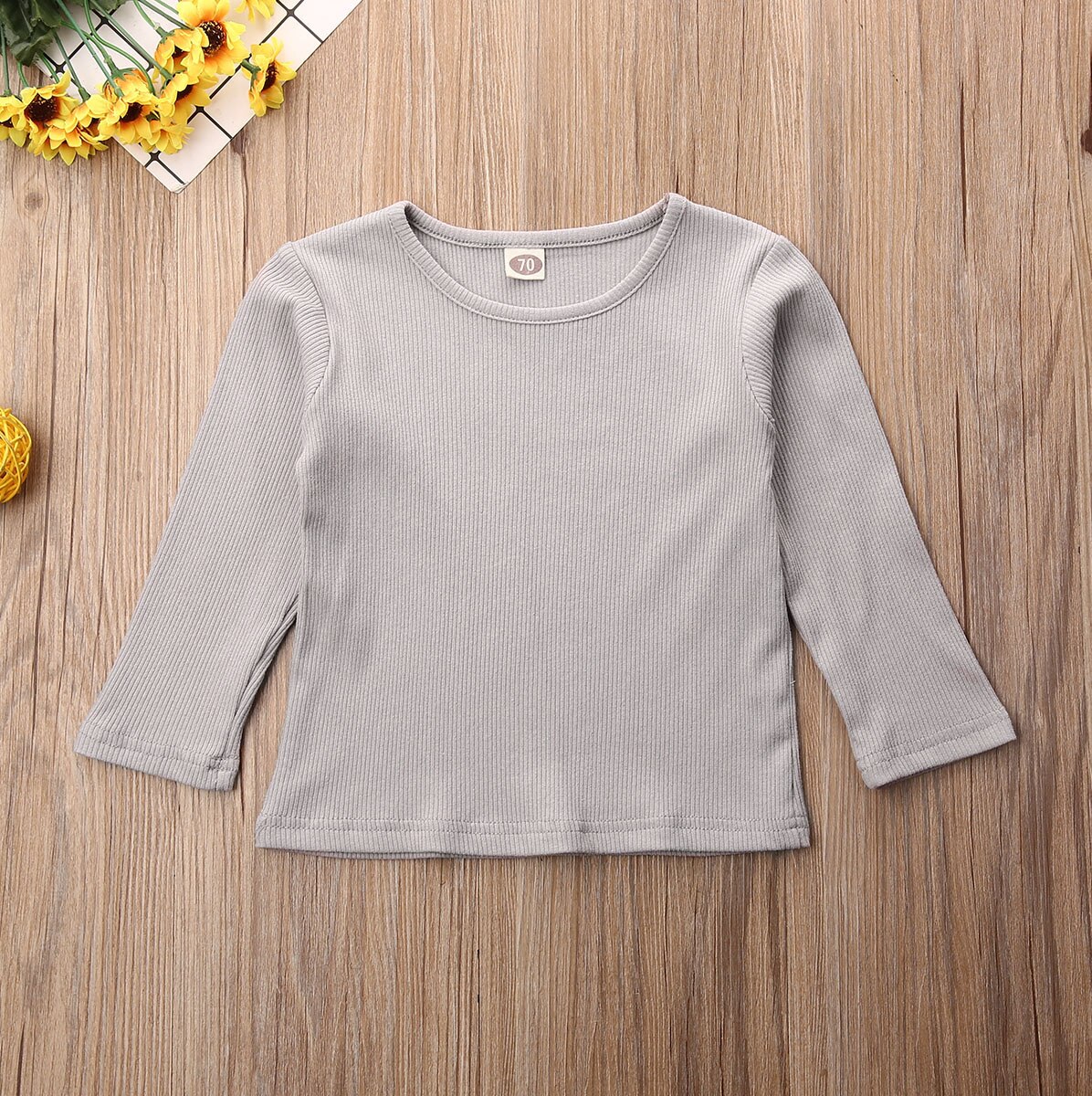Pasgeboren Kids Baby Jongen Meisje 0-18M Eenvoudige Streep Kleding Lange Mouw Tops T-shirt Katoen