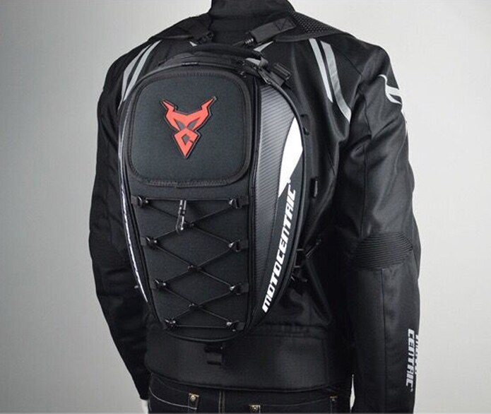 Bolsa trasera para motocicleta, mochila multifuncional duradera para asiento trasero de motocicleta, de alta capacidad, nueva: Red