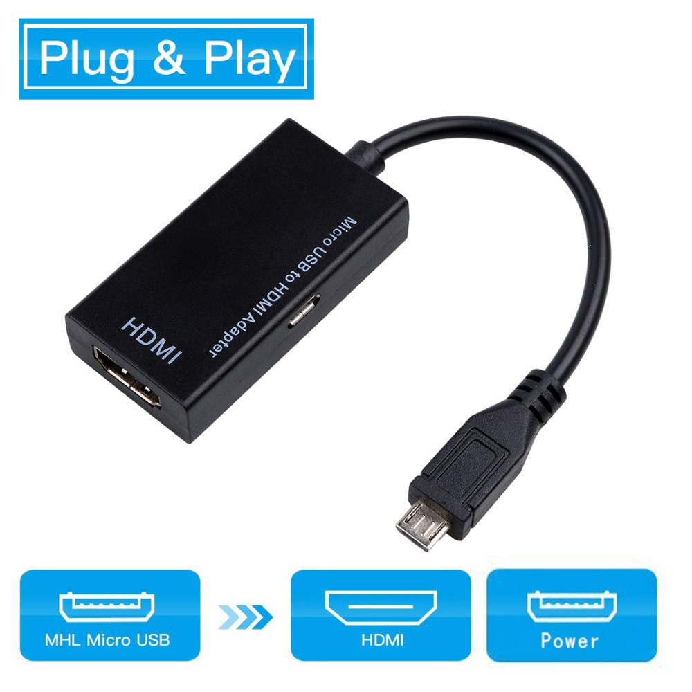 Micro USB To HDMI Adapter Cable Male to Female 1080P HD for MHL Device HDTV Adapters For Samsung Galaxy HUAWEI