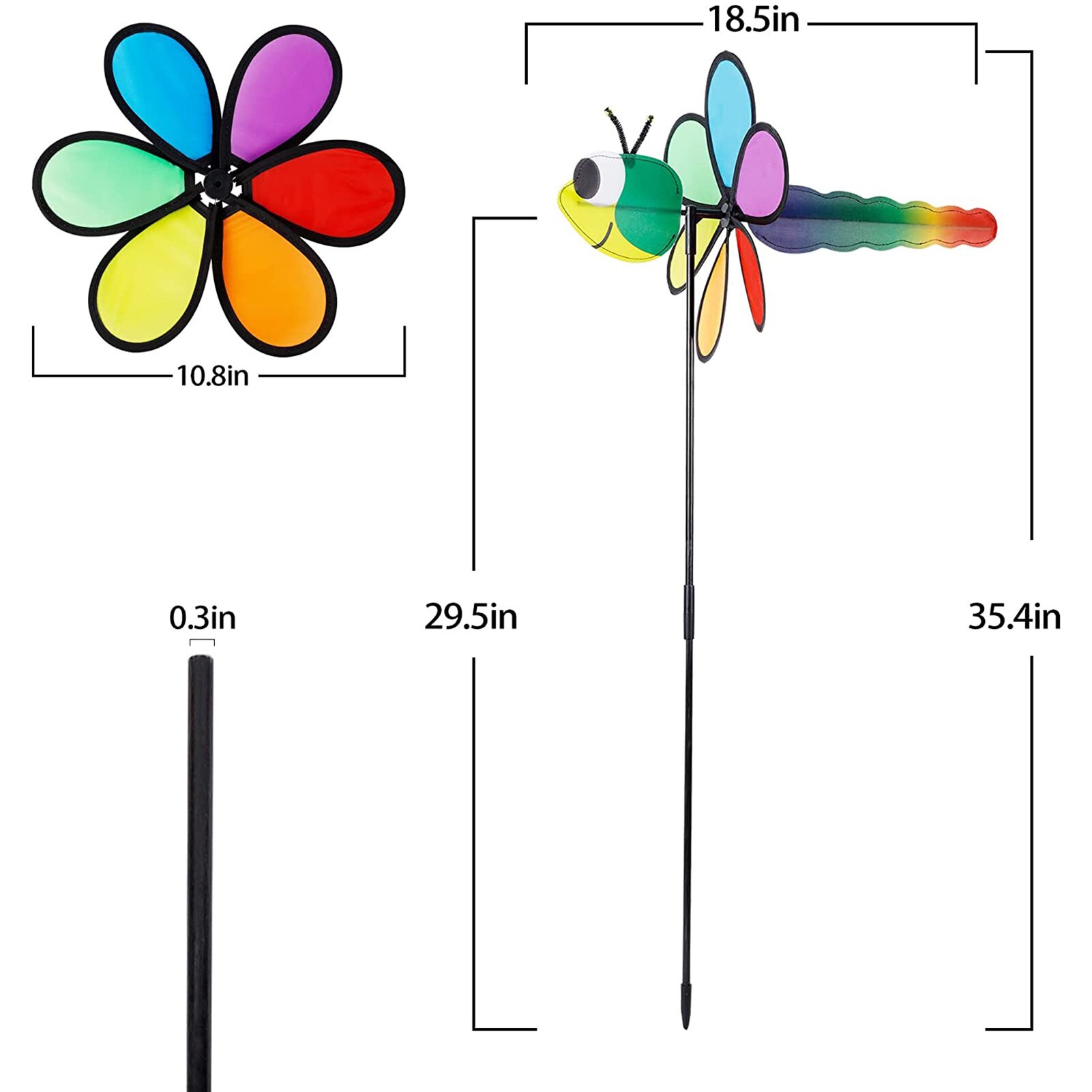 Plastica arcobaleno girandola vento filatore con picchetti stabili fai da te colorato arcobaleno girandola divertimento giardino ornamenti prato parte di carnevale