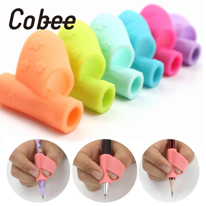 3PCS/Lot Cute Child Silicone Correction Hold Pen Fingerstall Writing Posture Correction Device Student School Stationery