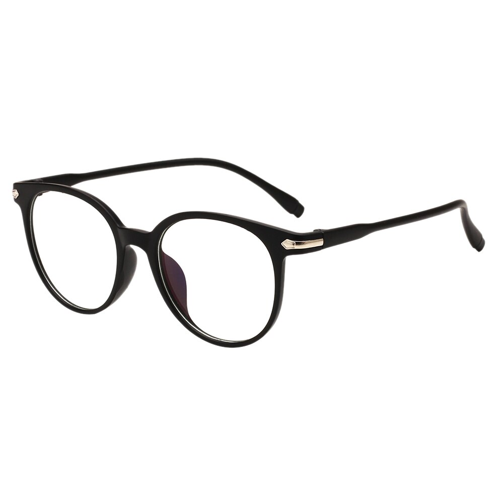Gennemsigtig runde briller brille ramme nørd kvindelige brille ramme peger nul vintage almindelige briller klar linse: Bk