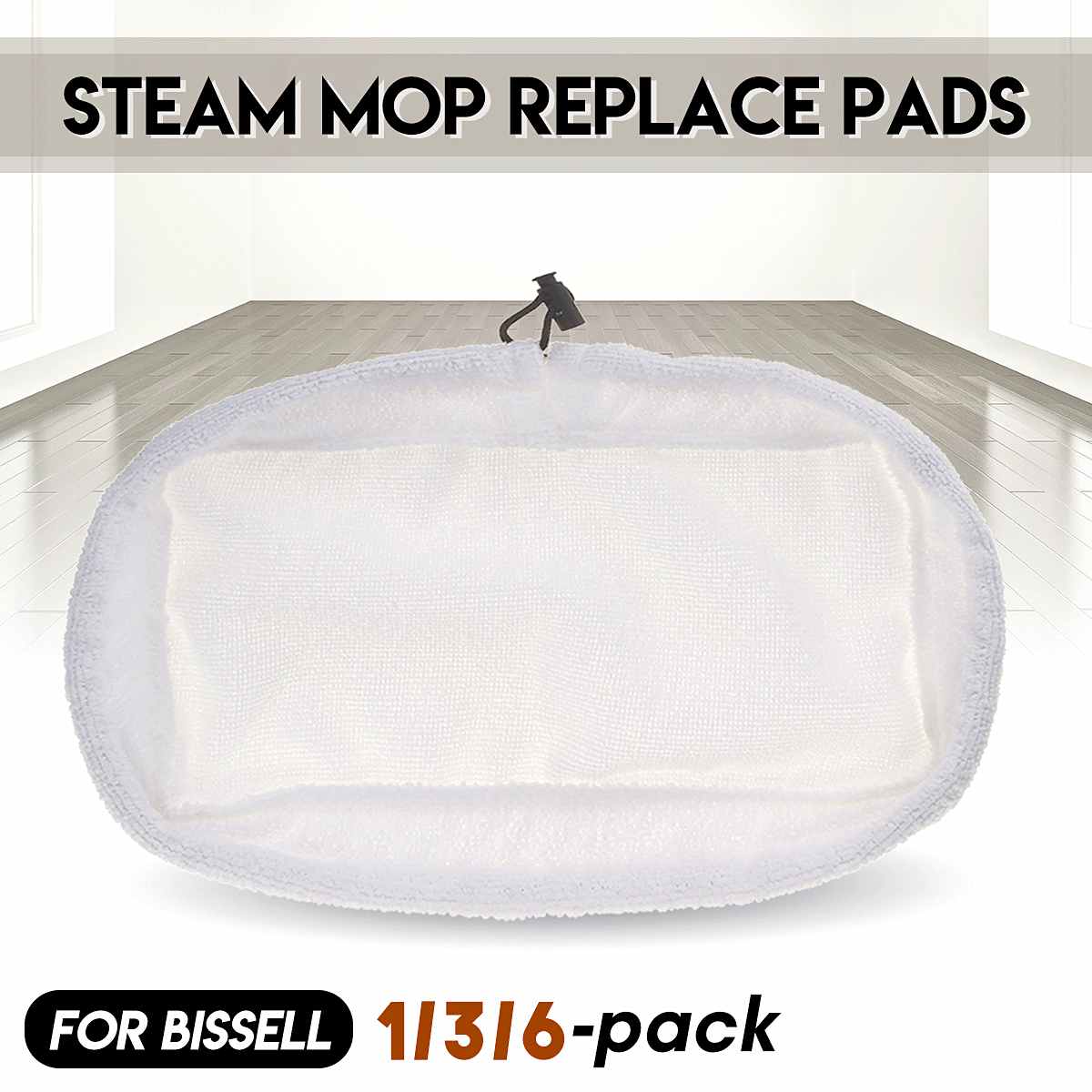1/3/6 stuks vervangende dweilpads, herbruikbare stoomdweilen, reinigingshoezen, schoonmaakgereedschap voor thuis, dweilaccessoires voor bissell