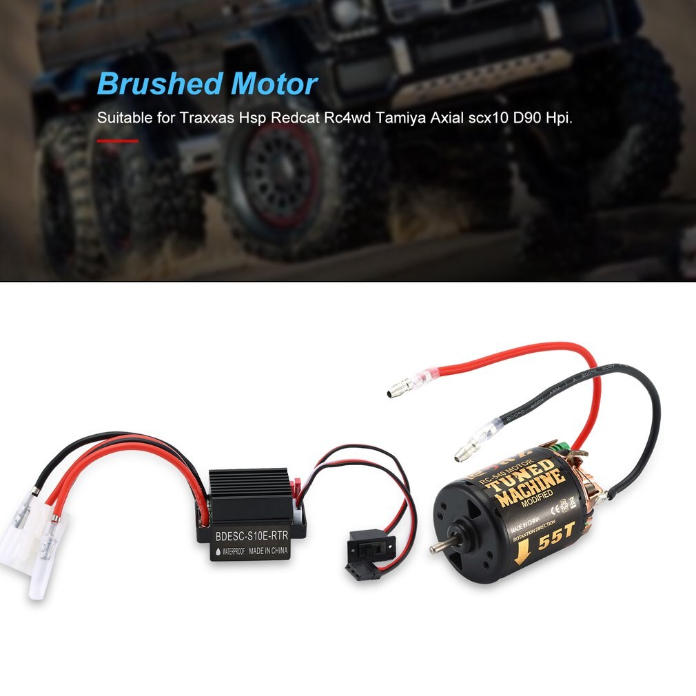 Rc 540 35T 45T 55T Brushed Motor Met 320 Speed Controller Waterdicht Esc Voor Traxxas Voor Hsp voor Redcat Voor Tamiya