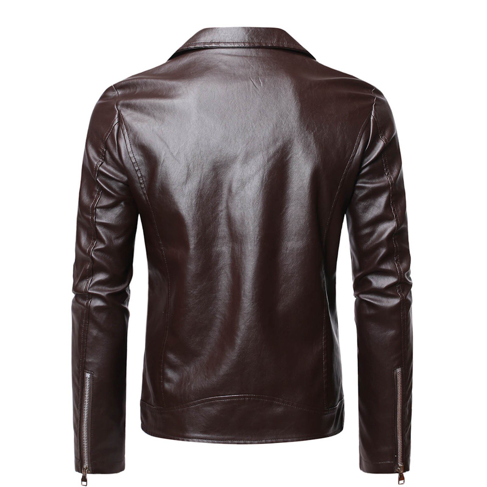 Mannen Motorjacks Winter Verdikking Warm Casual Jas Effen Kleur Mode Retro Jacket Uitloper Slim Waterdichte Tops Kleding