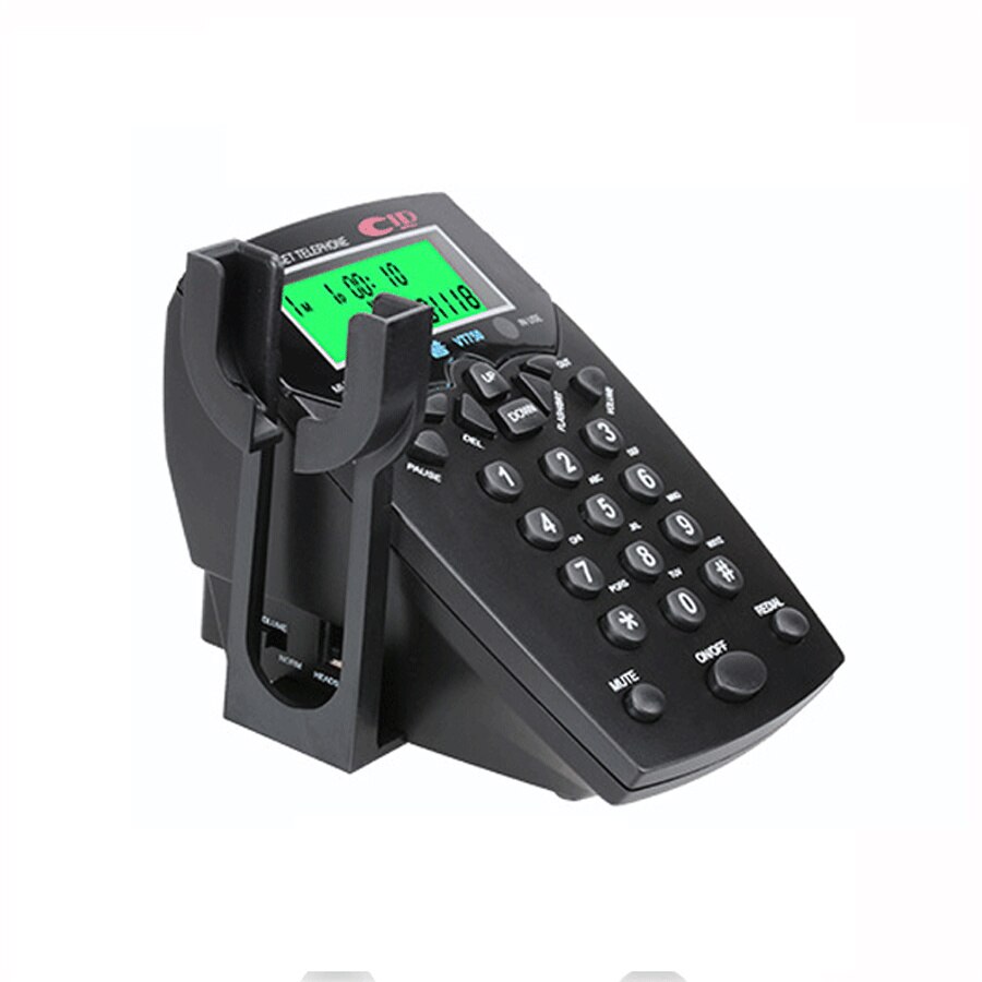 Corded Headset Telephone Hands Free Noise Cancelling DTMF/FSKcaller Signals Call Center Fixed Telephone Smart Calls Are Muted: Host