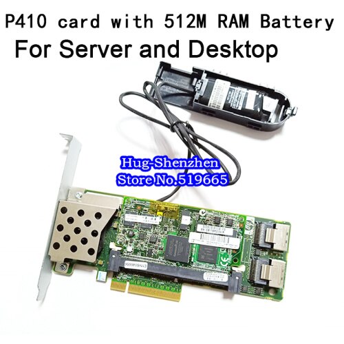 Tarjeta controladora de matriz SAS P410 RAID, 462919-001, 013233-001, 6Gb, PCI-E, con batería de 512M de RAM: For pc