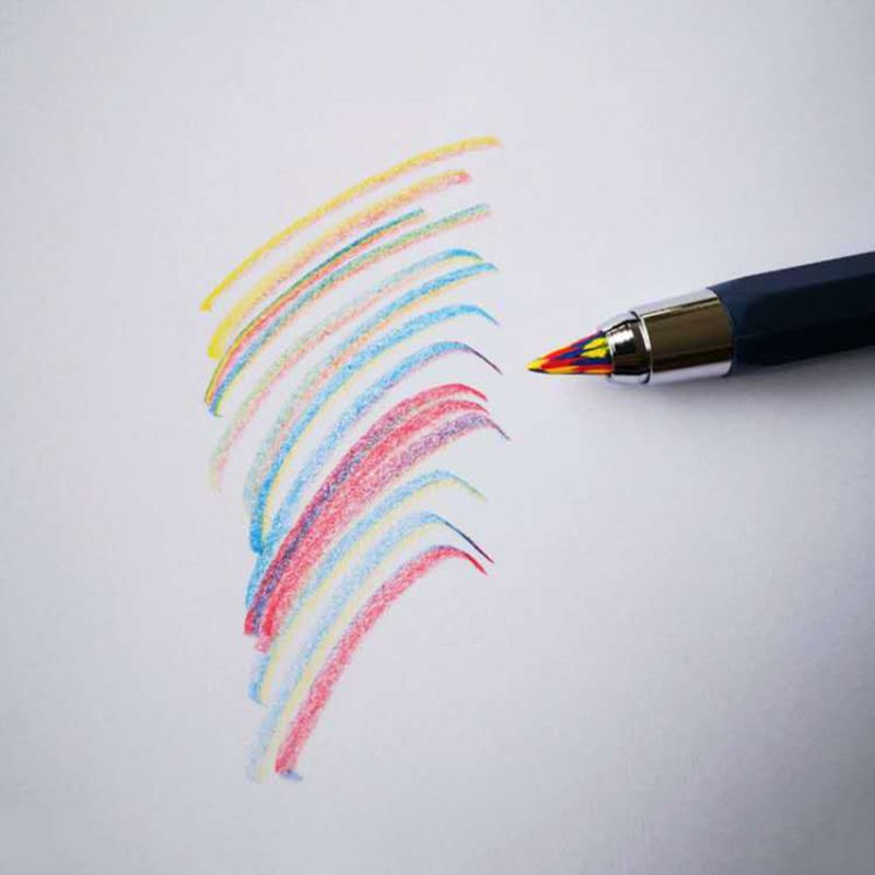 Crayon magique arc-en-ciel, couleur plomb, pour croquis, dessin, fournitures scolaires et de bureau, 4X7E