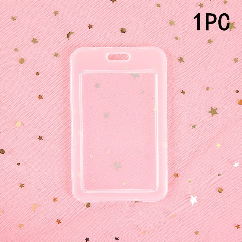 Tarjetero transparente de PVC para hombre y Chico, funda protectora para tarjetas de crédito de autobús y portadores de identificación, 1/5 Uds.: 1PC