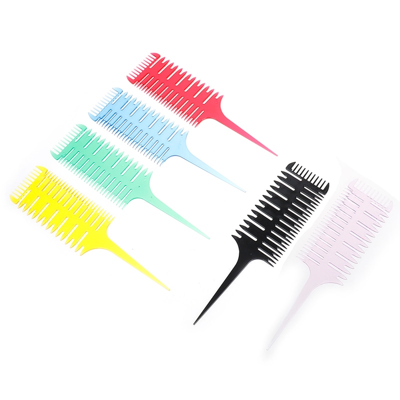 Weave Weaving Comb For Salon Use 3-Way Sectioning Highlight Comb Hair Dyeing Comb Hair Dye Styling Tool