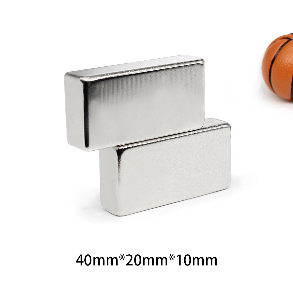 1/2/3/5Stck 40x20x10mm Quadrate Super Starke Starke Magneten N35 dicken Block dauerhaft Magnet 40x20x10 Neodym Magnet 40*20*10
