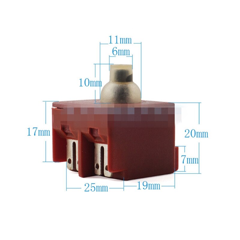 Amoladora de ángulo FA2-5/2W 250V 5A 125VAC/10A momentáneo, DPST-NO, interruptor de botón pulsador Bosch 6-100 GWS6/8-100 S1M-FF03-100A TWS6600