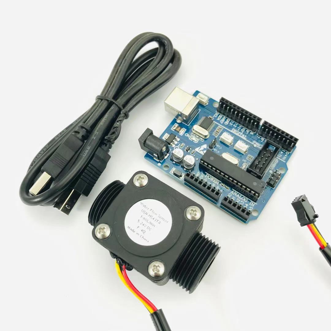 Arduino – capteur de débit d&#39;eau USN-HS43TA G3/4 &quot;, totalisateur, mesure de débit avec capteur de débit d&#39;eau en Nylon, débitmètre de Turbine ispero