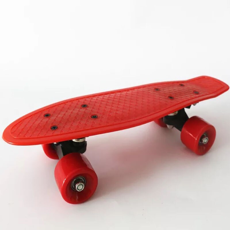Mannen Vrouwen 22 ''Mini Penny Board Cruiser Skateboard Compleet Monteer Kinderen Volwassenen Plastic Vis Banaan Skate Board Speelgoed Scooter: Red