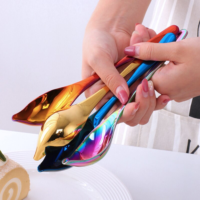 Kleurrijke Saus Lepel Waterdrop Soep Scoop Tapered Uitloop Vorm Olie Lepel Honing Ijs Cake DIY Keuken Bakken Gebak Gereedschap