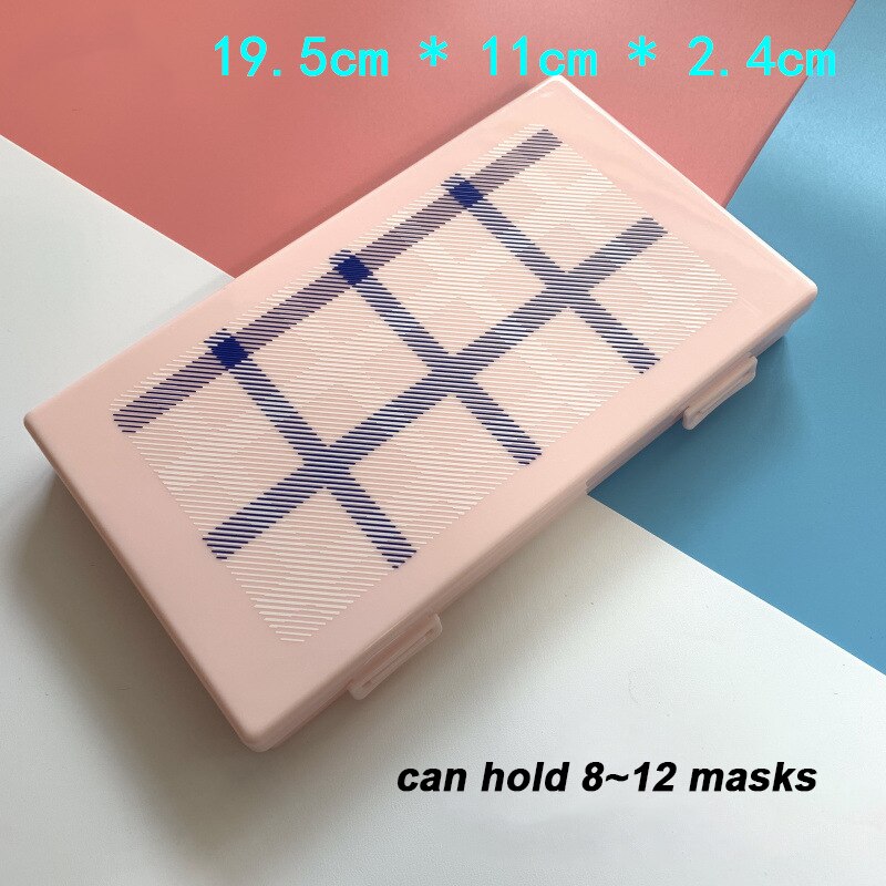 Portable Mask Box Plastic Face Mask Storage Case Boite Rangement Masque Dust Moisture Proof Kids Student Cajas Mascarillas: N