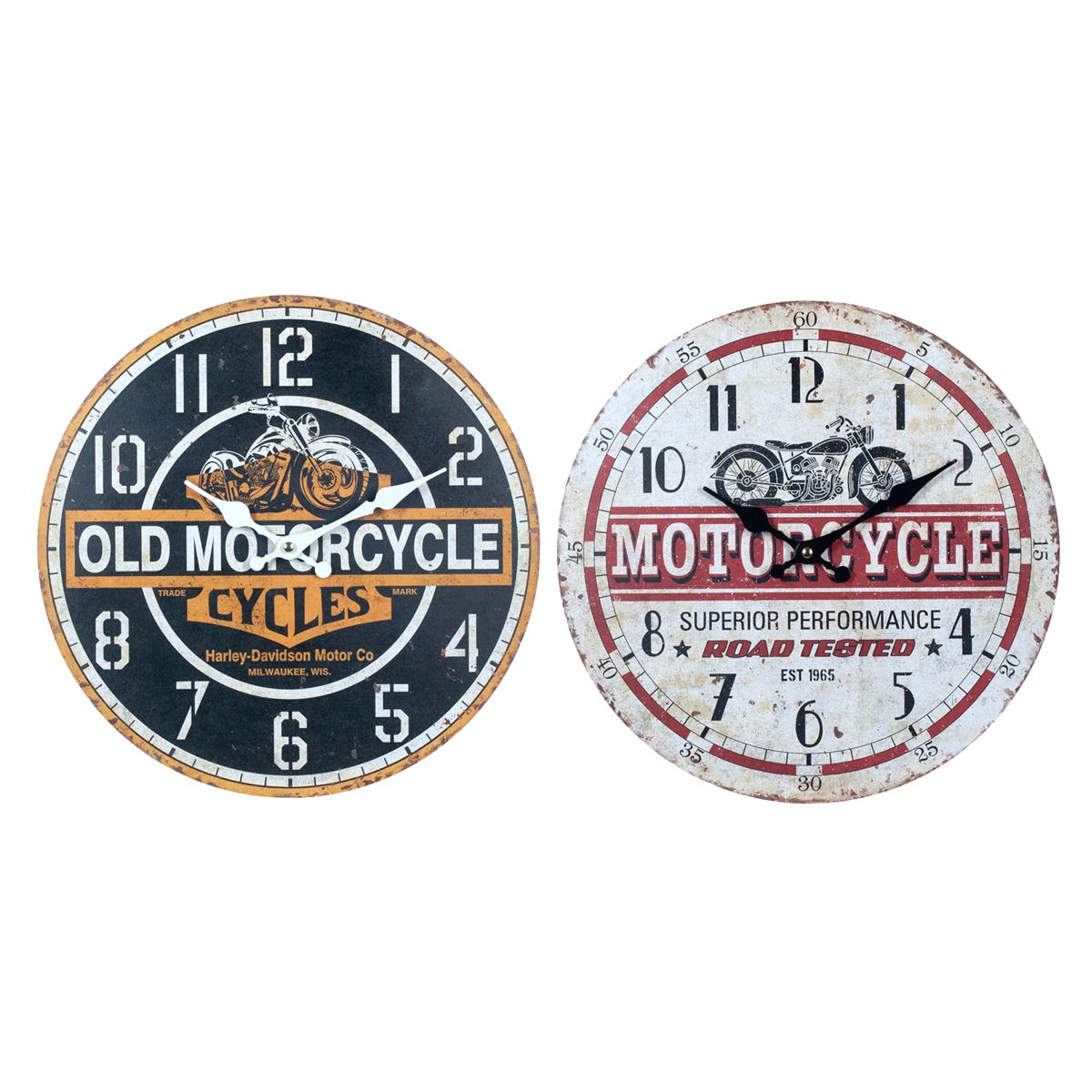 Decor And Go wall clock motorcycles made of Vintag... – Vicedeal