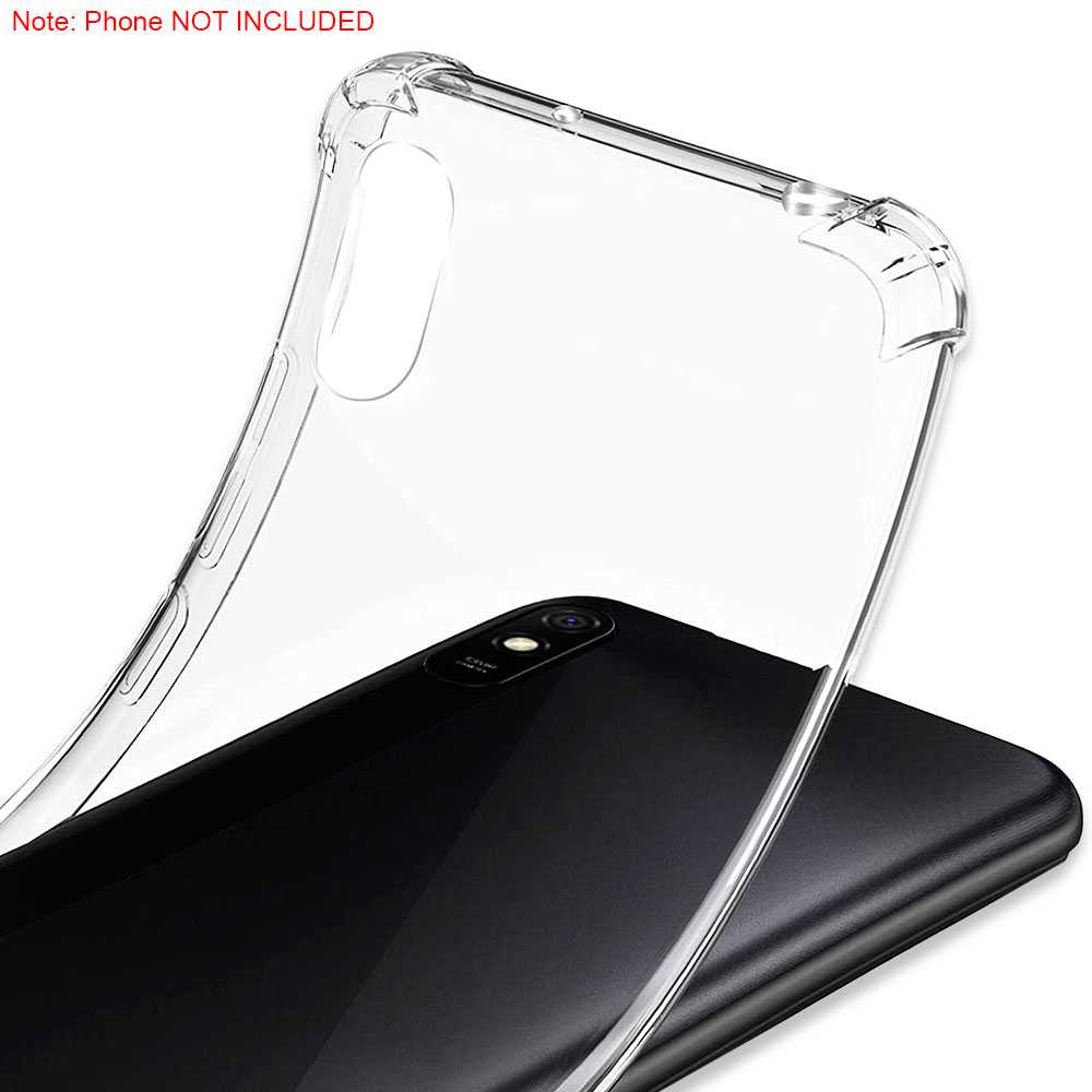 Clear Tpu Case Compatibel Met Xiaomi Redmi 9A/9AT Antishock Versterkte Randen Hoeken Shock Beschermende Bumper Cover