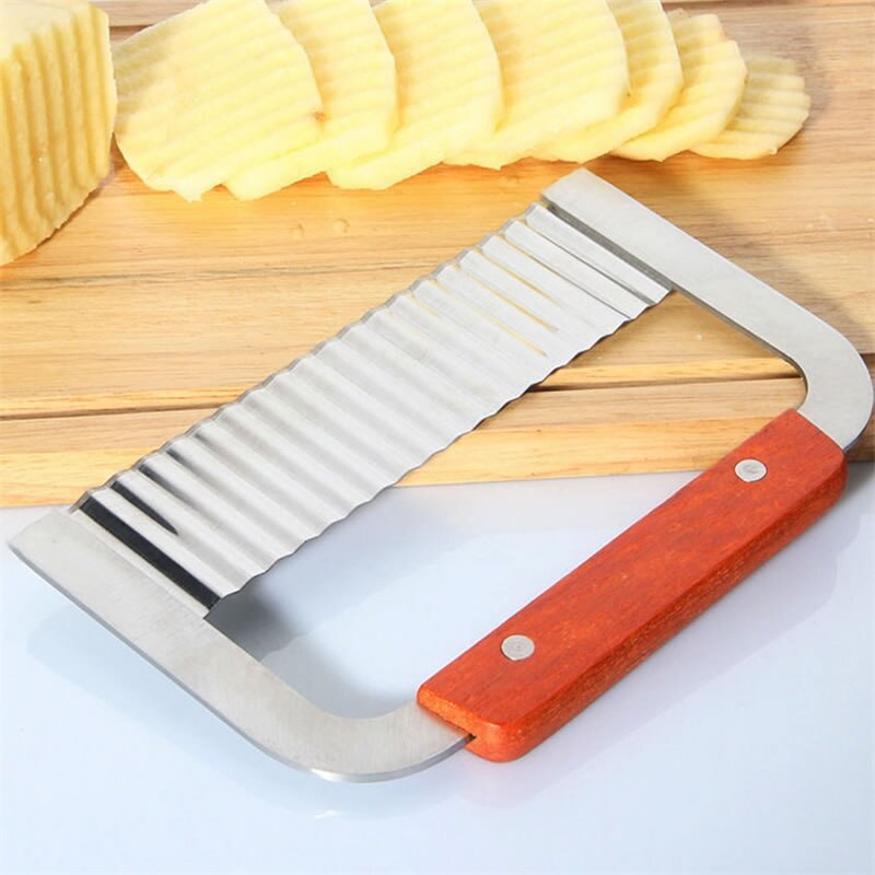 Wavy Potato Cutter Chips Stainless Steel Wrinkled French Fries Fry Slicer Chopper Fruit Vegetable Tools Kitchen Gadgets