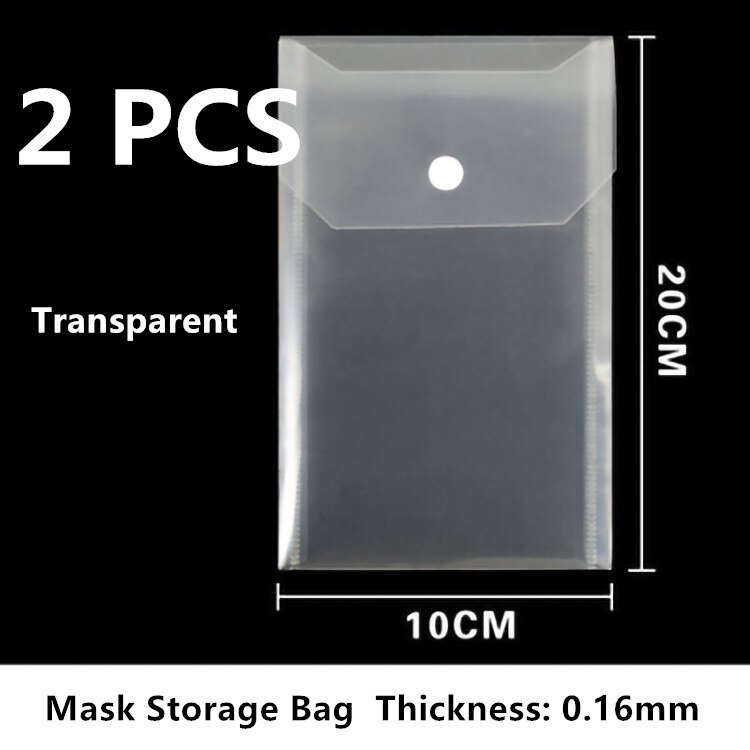 10 stk anti-støv maske opbevaring bærbar pvc maske clips engangs ansigtsmaske opbevaring kuffert beholder sammenfoldelig genbrugsmaske holder: 2 stk 04