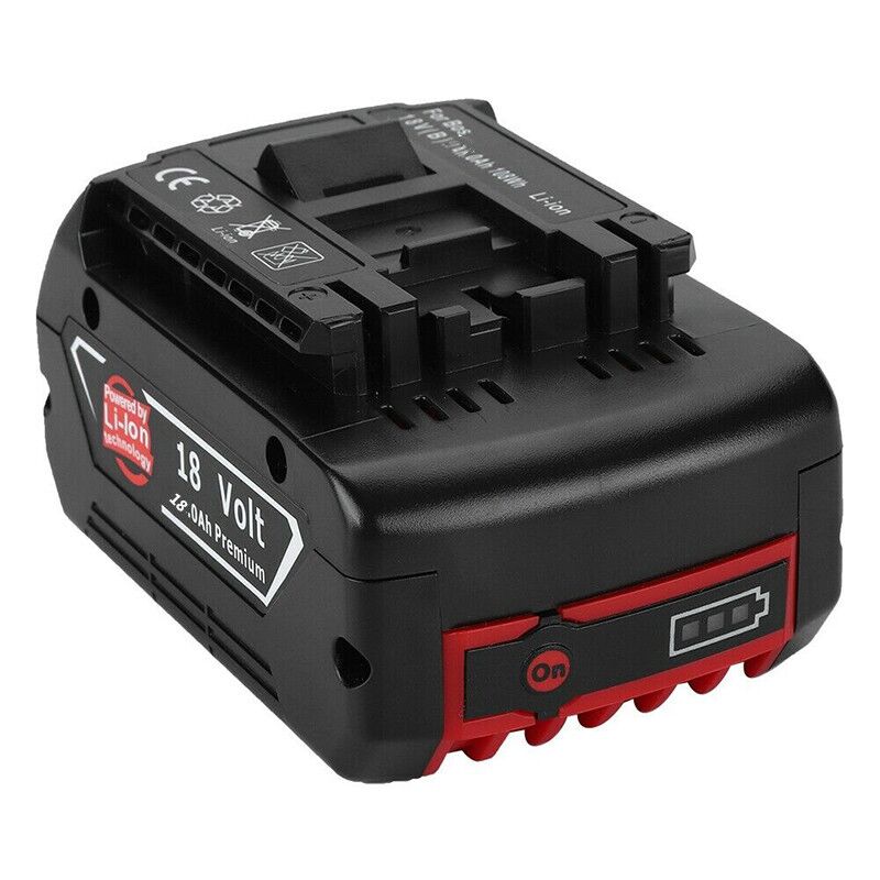 100%  originale 18 v 18000 mah oppladbare for bosch 18 v 18.0ah batteri backup bærbar erstatning bat 609 indikatorlys +3a lader