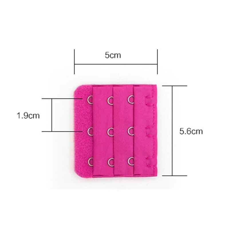 Extensores de sujetador de acero inoxidable para mujer, 3 filas * 3 hebillas, ganchos, hebilla de extensión de ropa interior, accesorios íntimos, 2 unids/lote